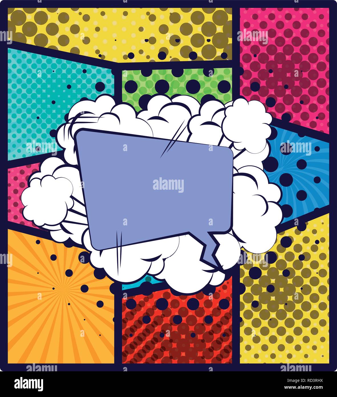 speech bubble comic pop art vector illustration design Stock Vector ...