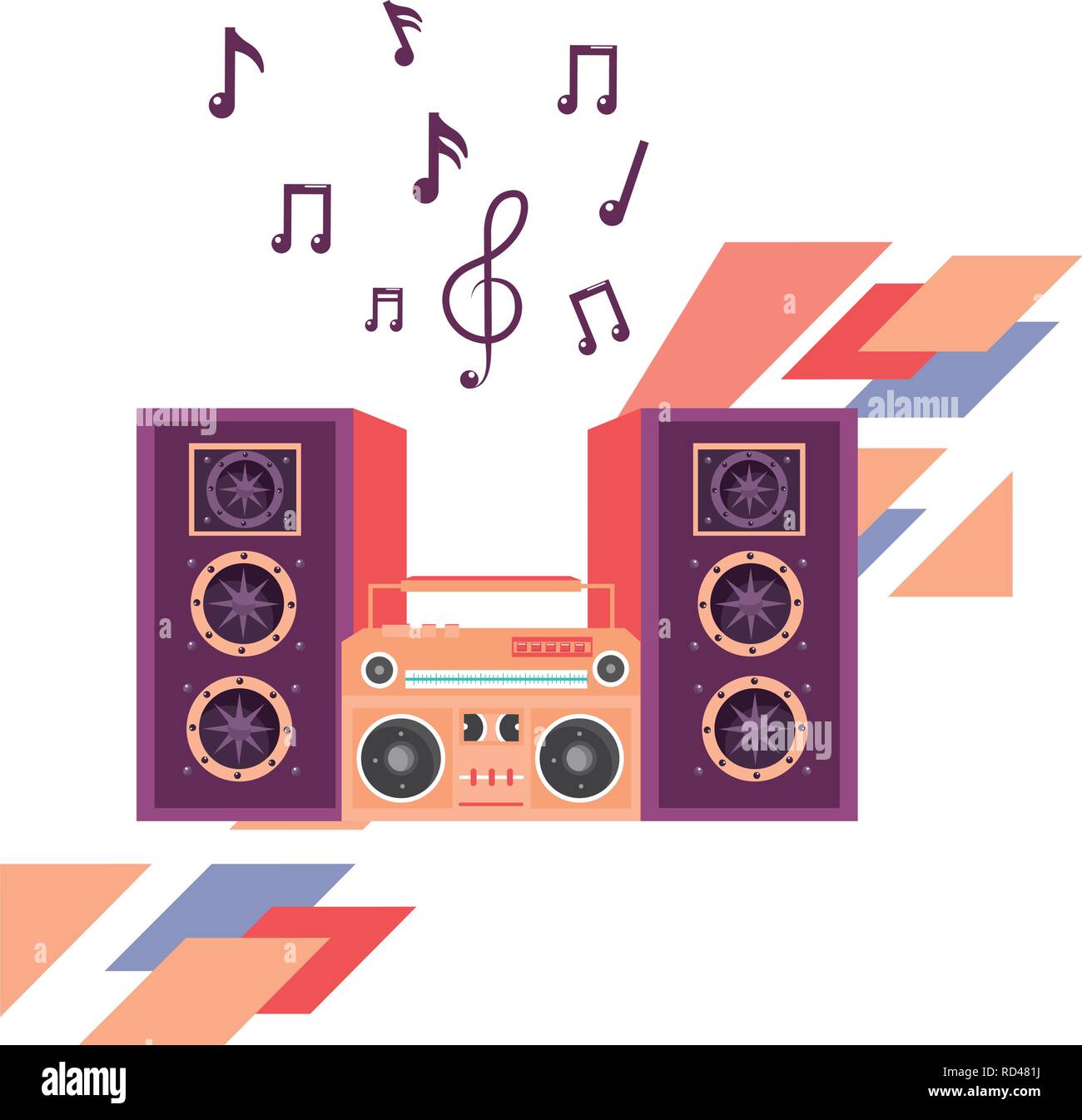 speakers and boom box Stock Vector Image & Art Alamy