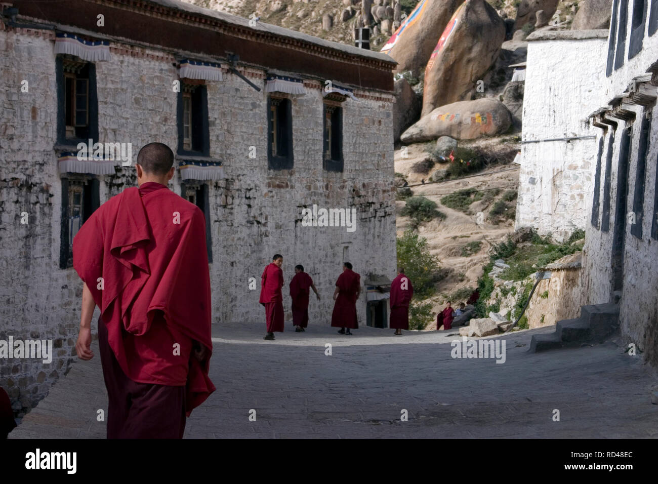 Naiqiong Temple near Lhasa Tibet Stock Photo