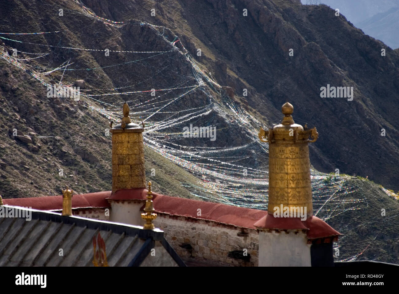 Naiqiong Temple near Lhasa Tibet Stock Photo