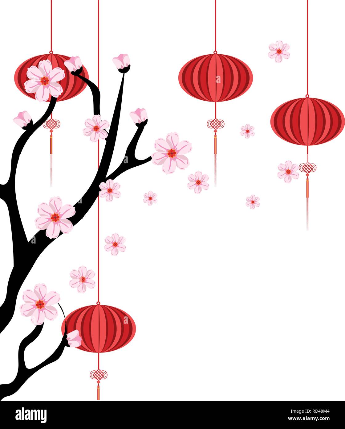 cherry blossom branch Stock Vector Image & Art - Alamy