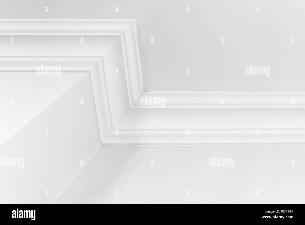 Abstract White Interior Fragment With Walls And Decorative