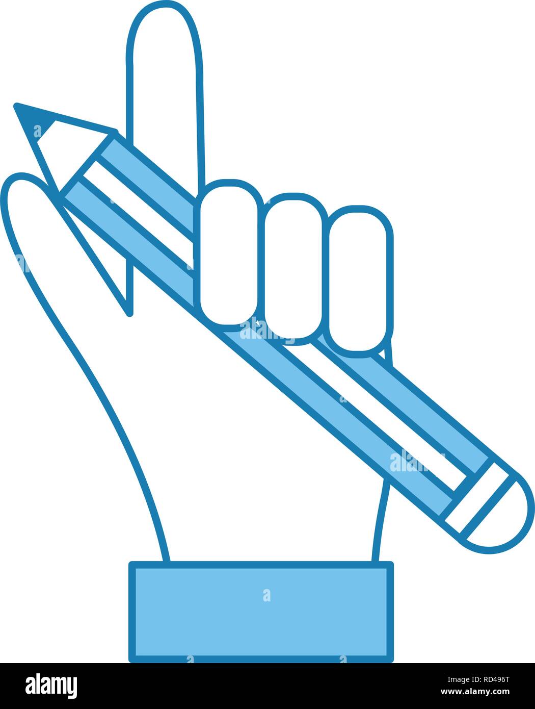 pencil hand holding Stock Vector Image & Art - Alamy