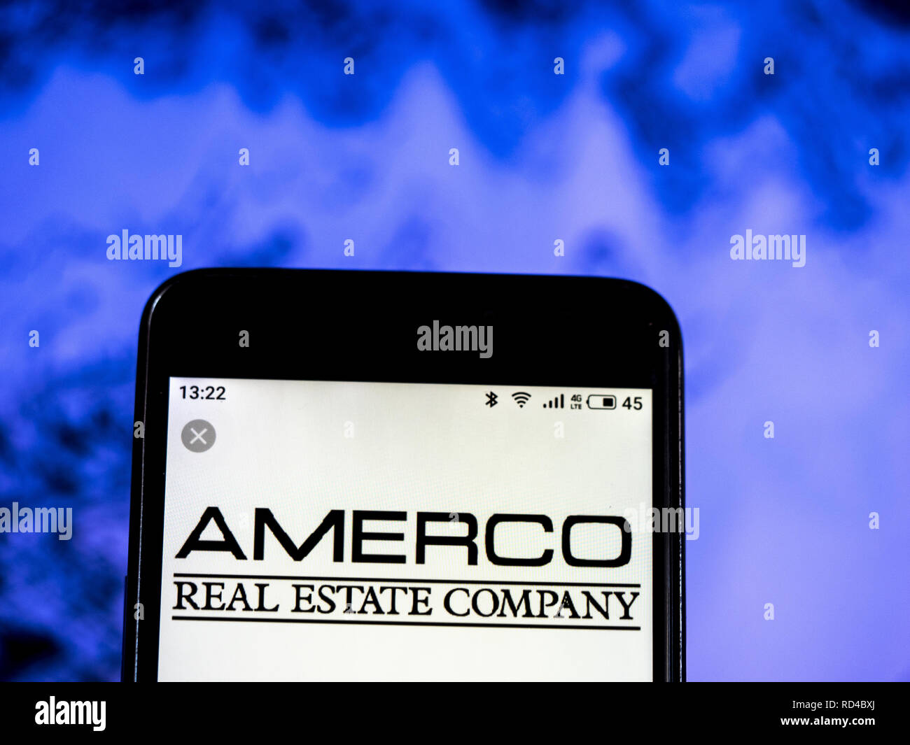 Kiev, Ukraine. 16th Jan, 2019. AMERCO Insurance company logo seen displayed on a smart phone. Credit: Igor Golovniov/SOPA Images/ZUMA Wire/Alamy Live News Stock Photo