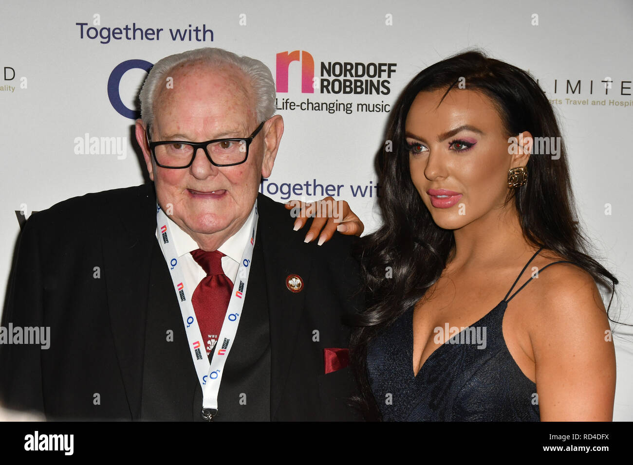 London, UK. 16th January, 2019. Rosie Williams attends Rugby legend DANNY CARE is to be honoured at the 24th annual Legends of Rugby Dinner 2019 in Aid of Nordoff Robbins on WEDNESDAY 16TH JANUARY 2019 at JW Marriott Grosvenor House, London, UK. Credit: Picture Capital/Alamy Live News Stock Photo