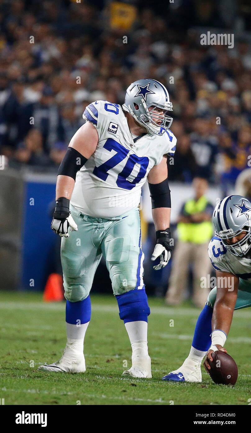 January 12, 2019 Dallas Cowboys offensive guard Zack Martin #70 in action  during the NFC Divisional Round playoff game between the Los Angeles Rams  and the Dallas Cowboys at the Los Angeles