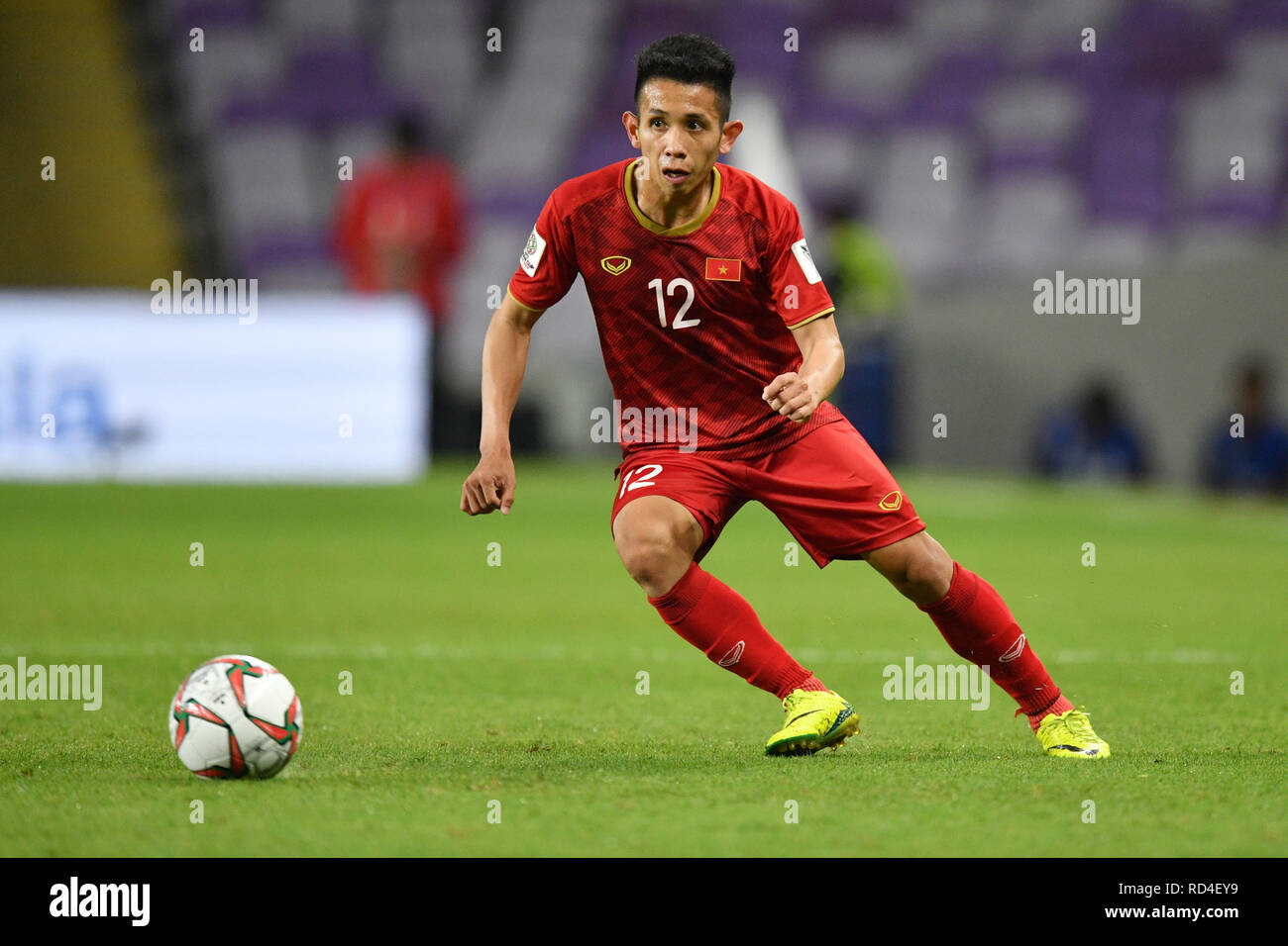 Al Ain, United Arab Emirates. Credit: MATSUO. 16th Jan, 2019. Nguyen Phong  Hong Duy (VIE) FootballSoccer : AFC Asian Cup UAE 2019, Group D match  between Vietnam - Yemen at Hazza Bin