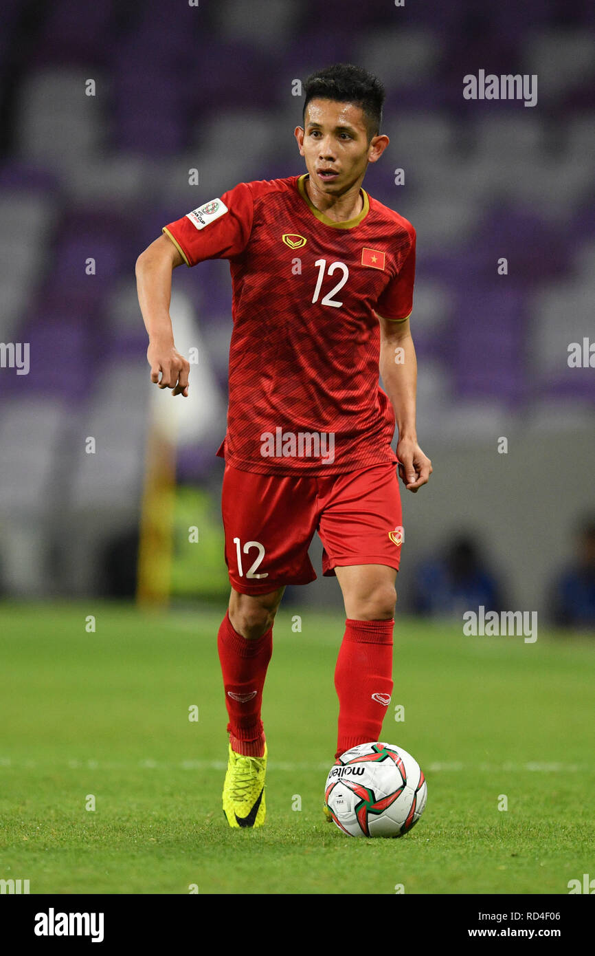 Al Ain, United Arab Emirates. Credit: MATSUO. 16th Jan, 2019. Nguyen Phong  Hong Duy (VIE) FootballSoccer : AFC Asian Cup UAE 2019, Group D match  between Vietnam 2-0 Yemen at Hazza Bin