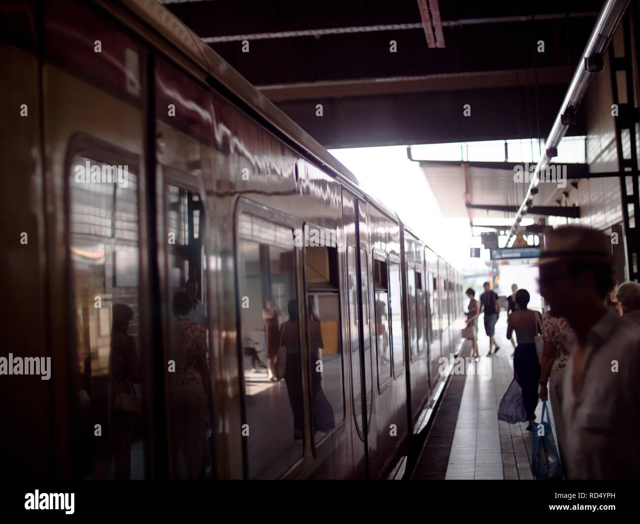 Train travelers in waiting hi-res stock photography and images - Alamy