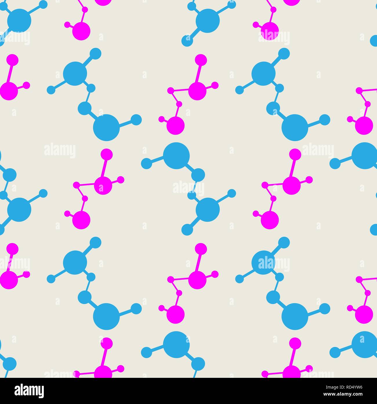 seamless pattern Atomic structure molecular model science print. 10 eps ...