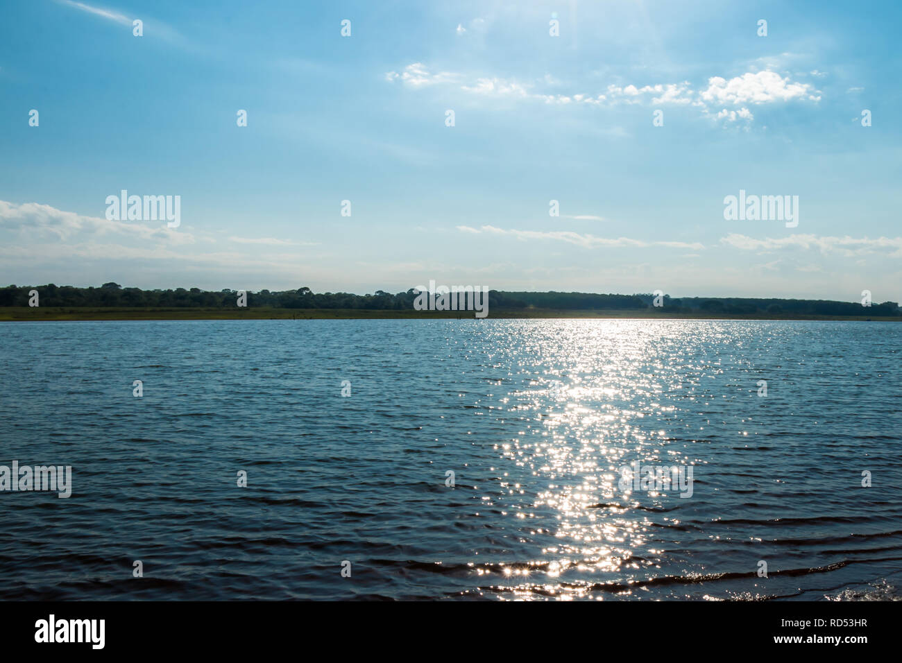 Águas do lago artificial de Ilha Solteira Stock Photo