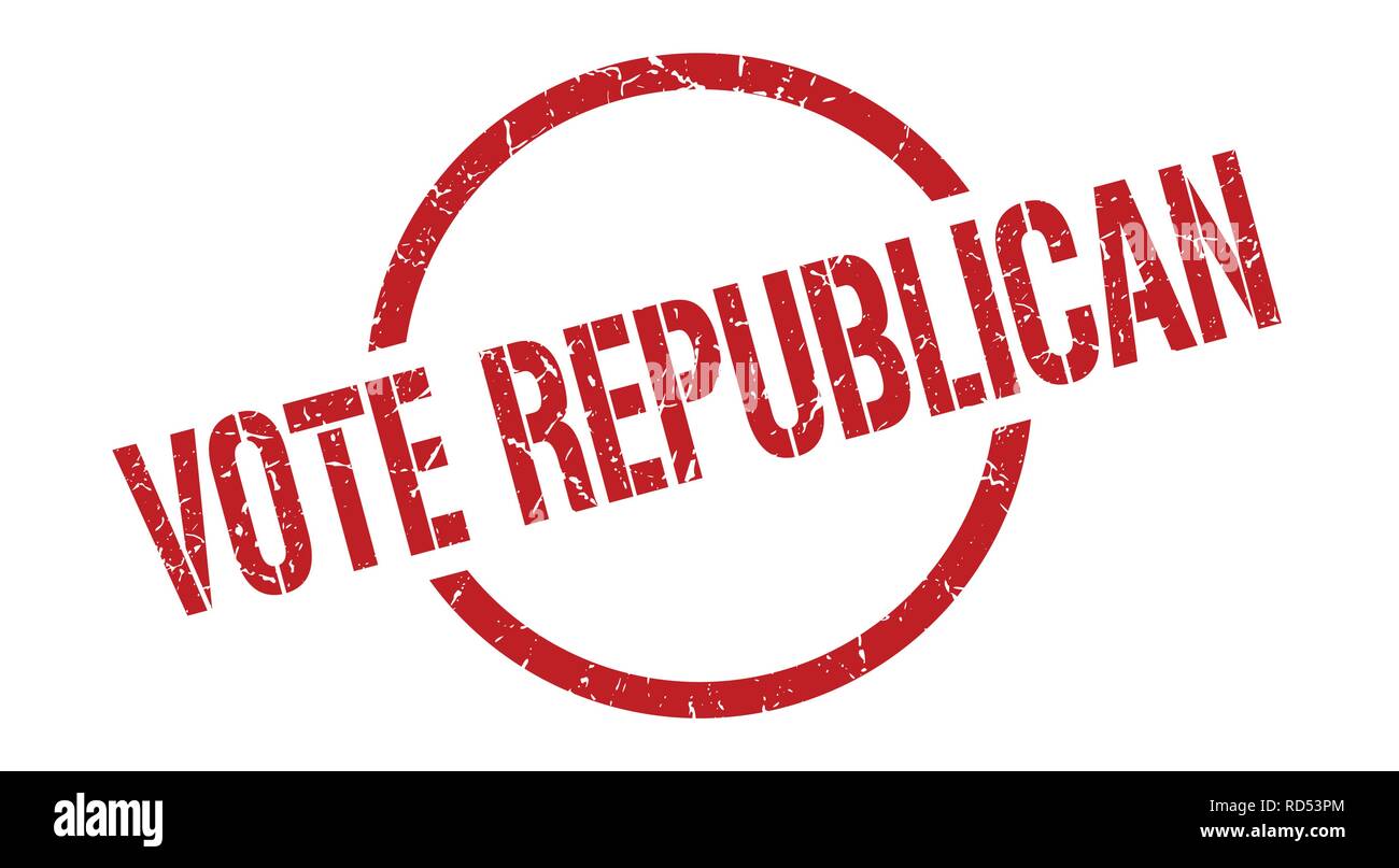 vote republican red round stamp Stock Vector Image & Art - Alamy