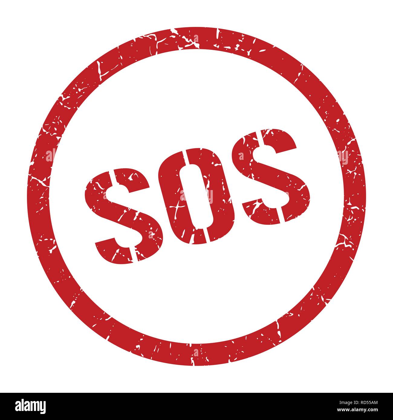 sos red round stamp Stock Vector Image & Art - Alamy