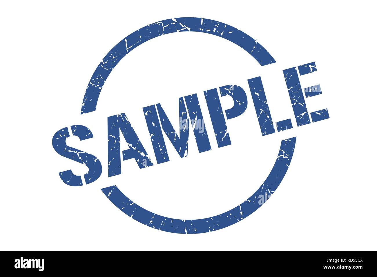 sample blue round stamp Stock Vector