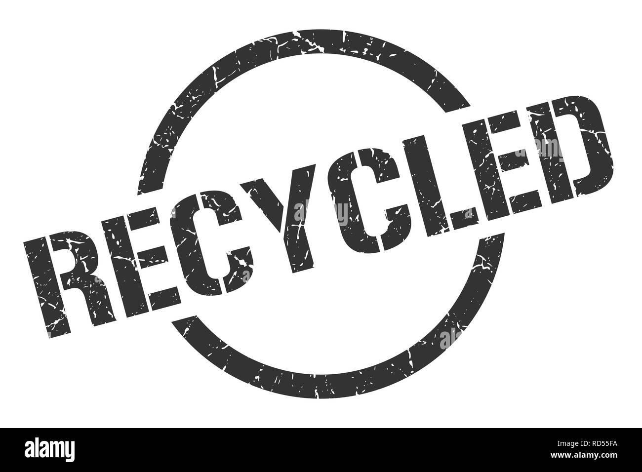 recycled black round stamp Stock Vector Image & Art - Alamy
