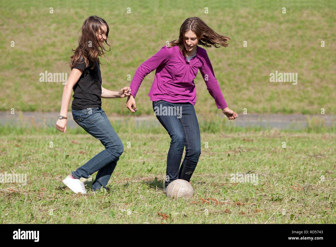 Two teenagers playing football hires stock photography and images Alamy