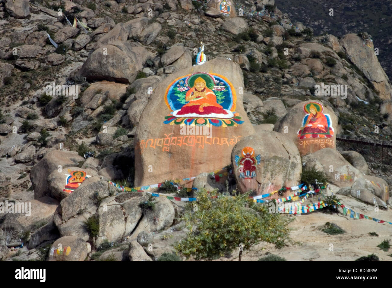 Naiqiong Temple near Lhasa Tibet Stock Photo