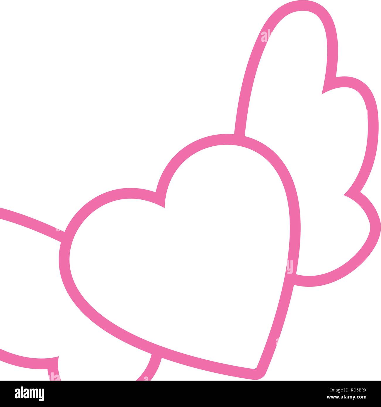 heart wings happy valentines day vector illustration Stock Vector Image ...
