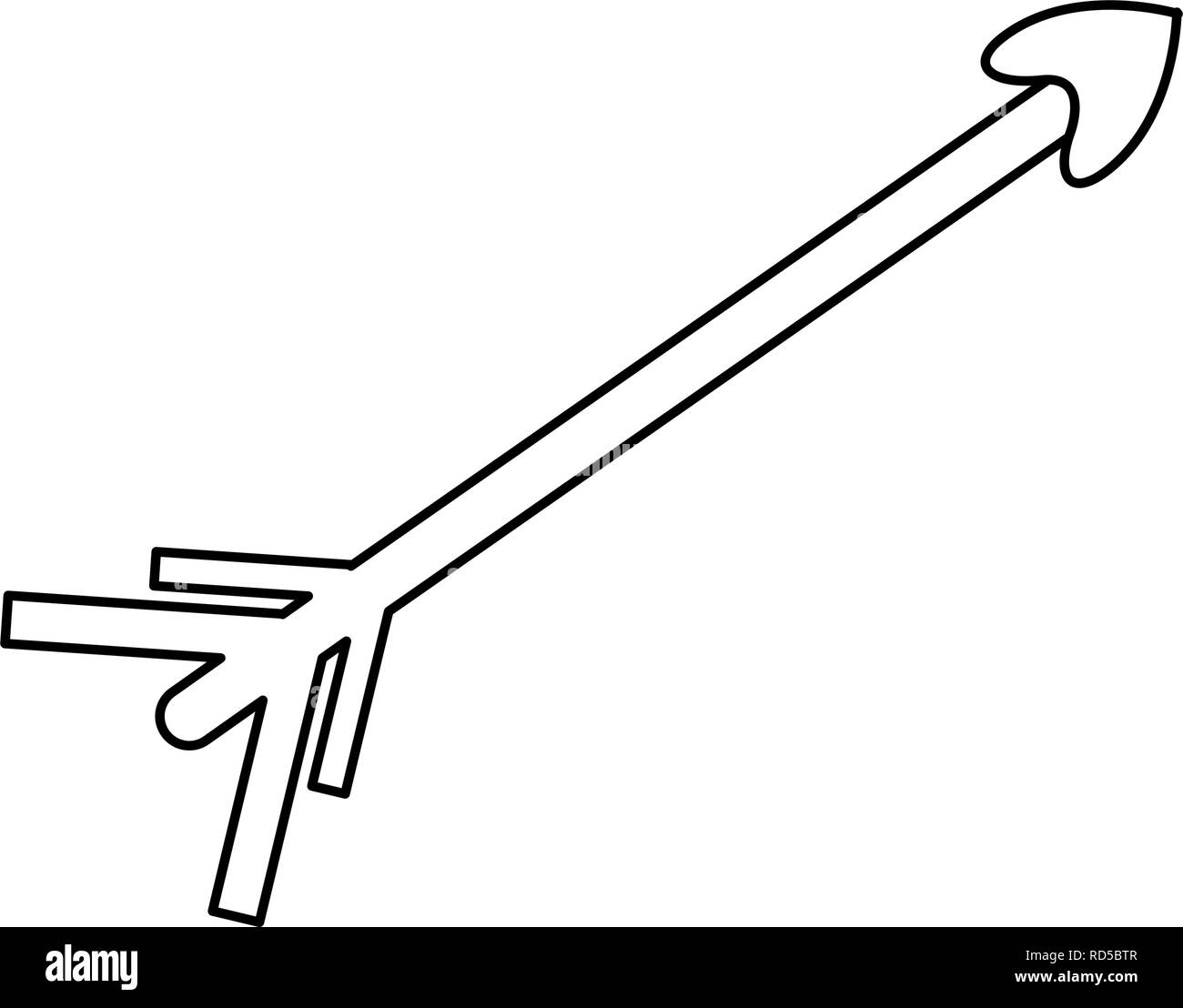 arrow love linear on white background vector illustration Stock Vector ...