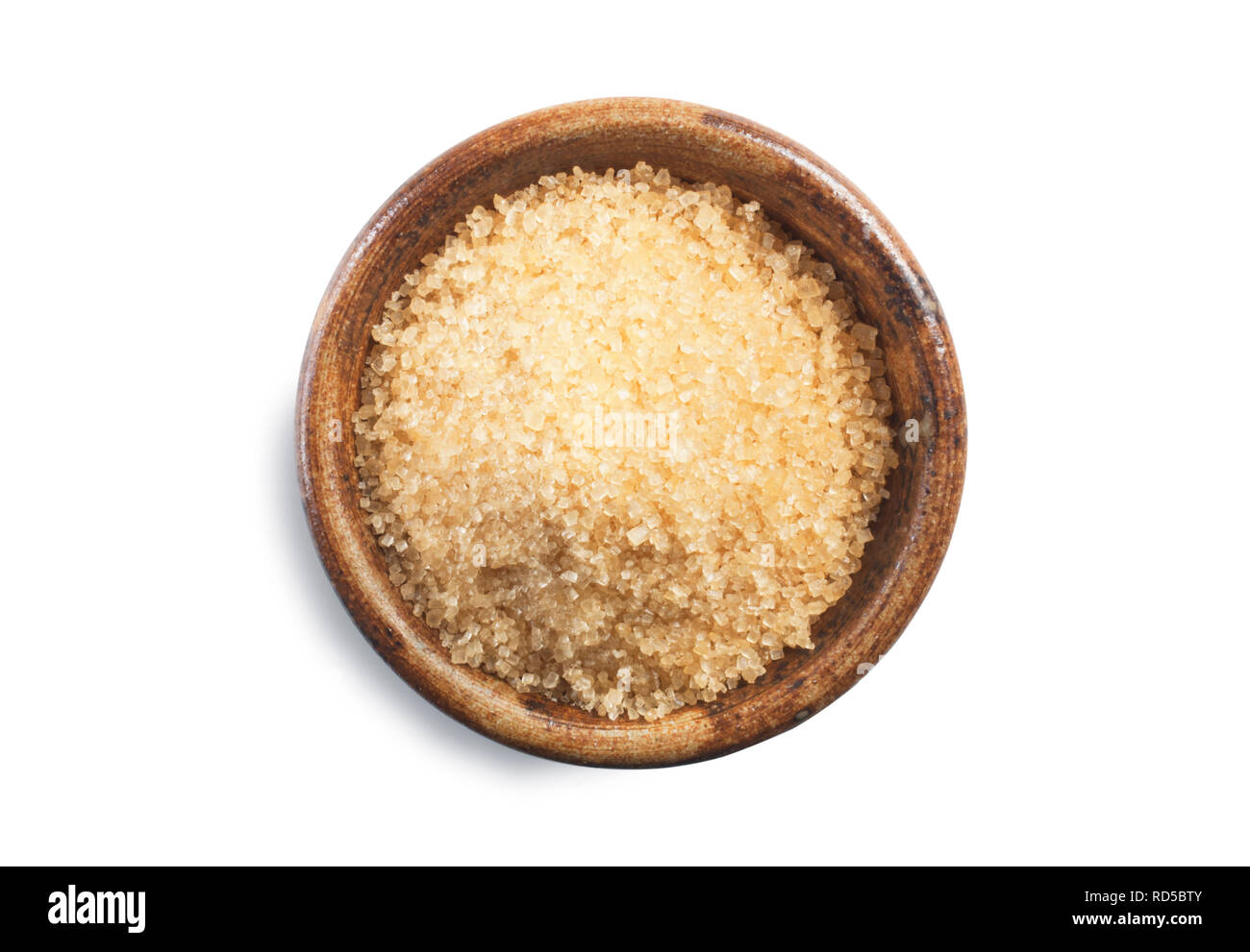 Studio shot of a pot of brown sugar isolated on white background John Gollop Stock Photo Alamy