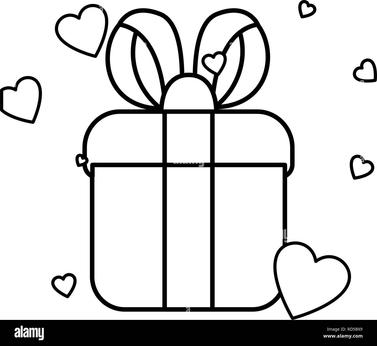 Valentines ribbon banner Black and White Stock Photos & Images - Page 3 -  Alamy