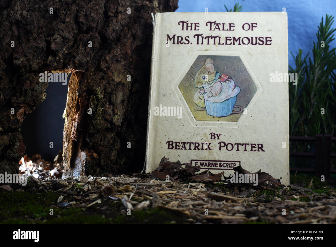 Vintage Beatrix Potter book of the Tale of Mrs Tittlemouse. Still Life Stock Photo