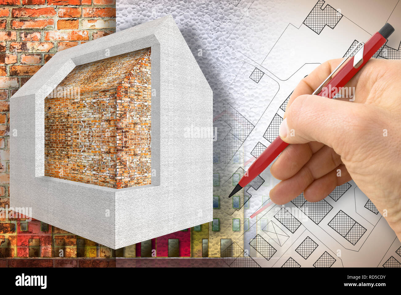 View of Thermal insulation design of old buildings to improve energy efficiency ...