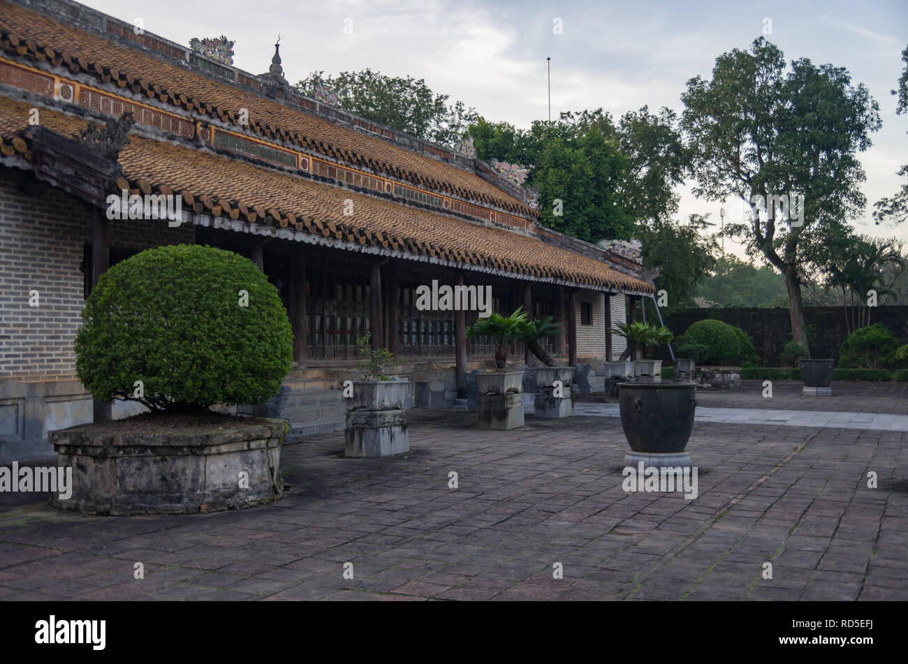 Hue, Vietnam - 5 January 2015:  Tomb and gardens of Tu Duc emperor in Hue, Vietnam - A UNESCO World Heritage Site Stock Photo