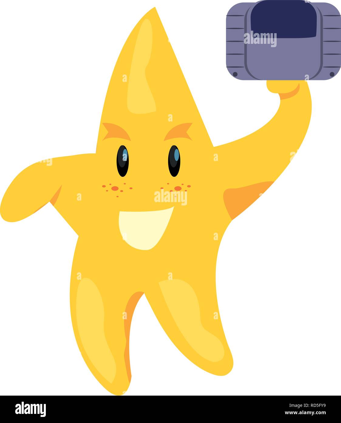 video game kawaii star with control vector illustration Stock Vector ...