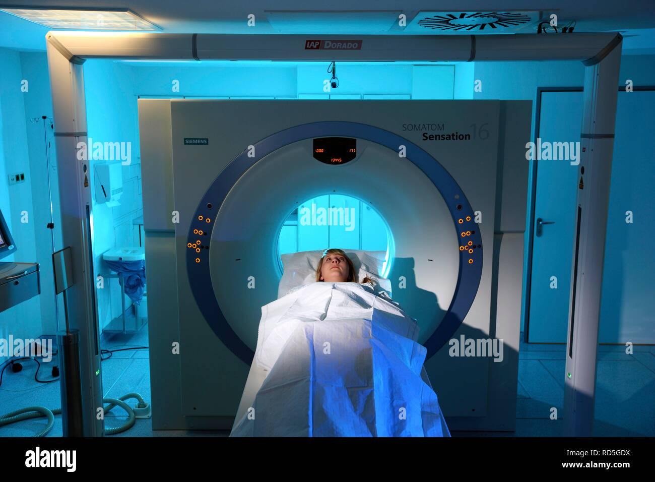 Computer tomography, CT or cat-scan, computer-assisted tomography, hospital Stock Photo