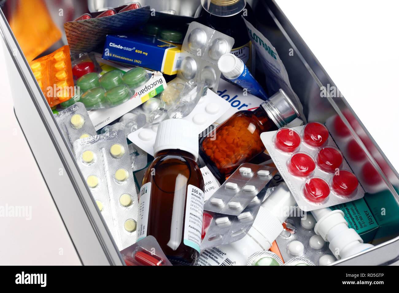 Medicine cabinet, medicine chest, drugs, medicine Stock Photo