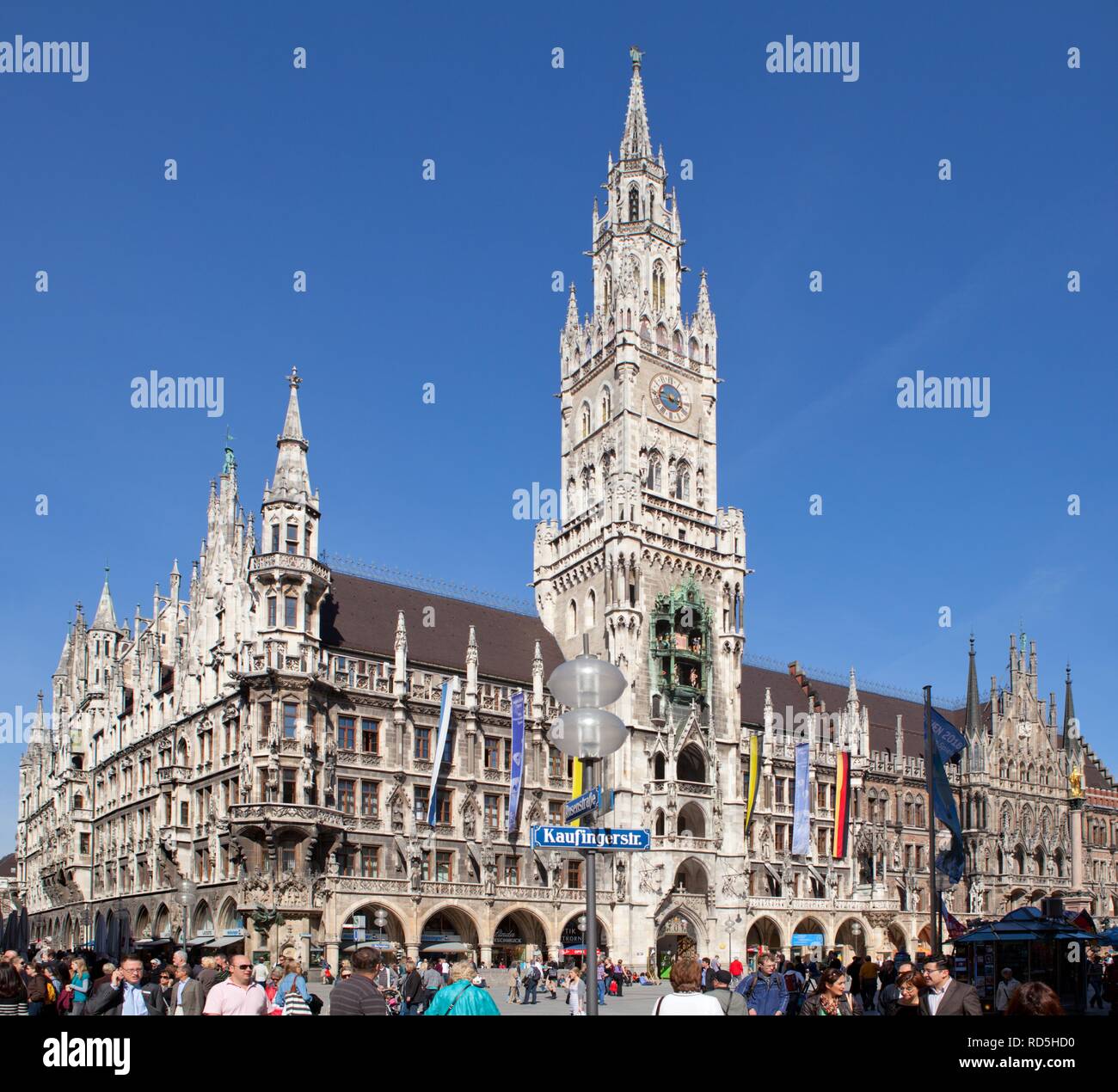 Neues Rathaus or new town hall, Munich, Bavaria Stock Photo - Alamy