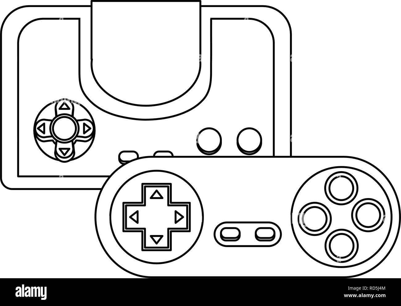 video games controller console devices vector illustration Stock Vector ...