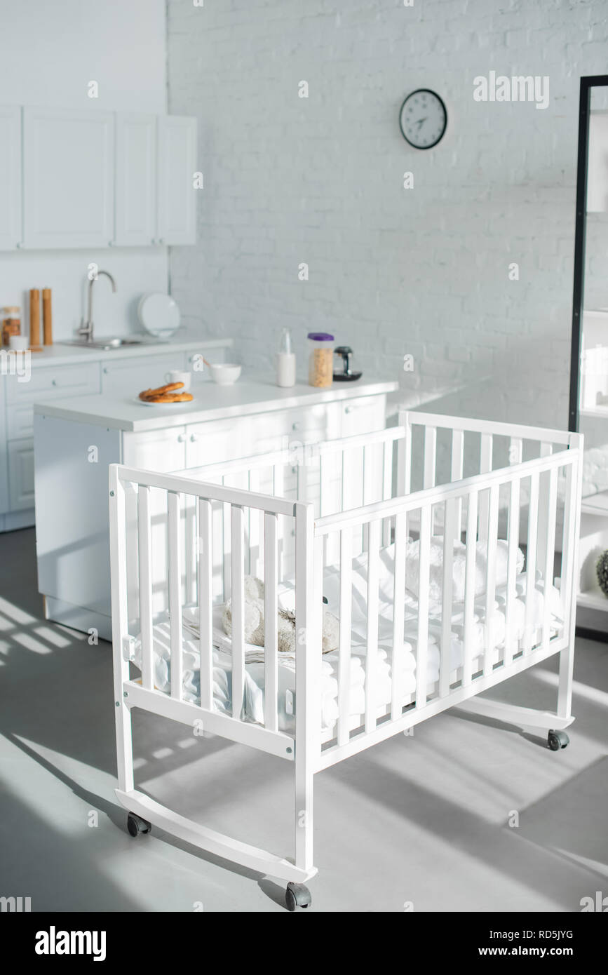 white crib modern