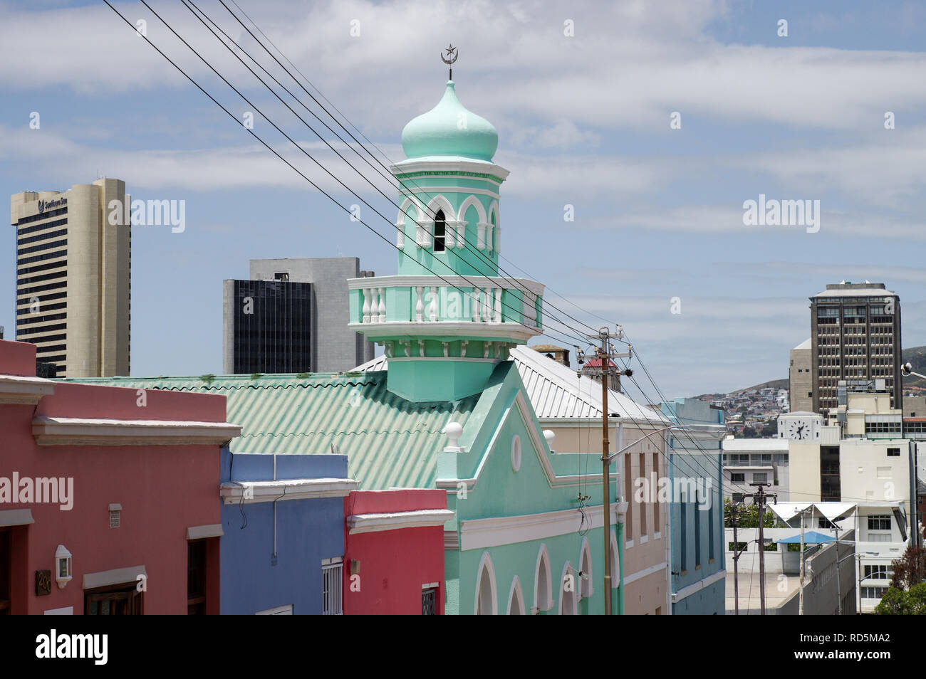 Colourful Bo-Kaap (Malay Quarter) neighbourhood in Cape Town, South Africa Stock Photo