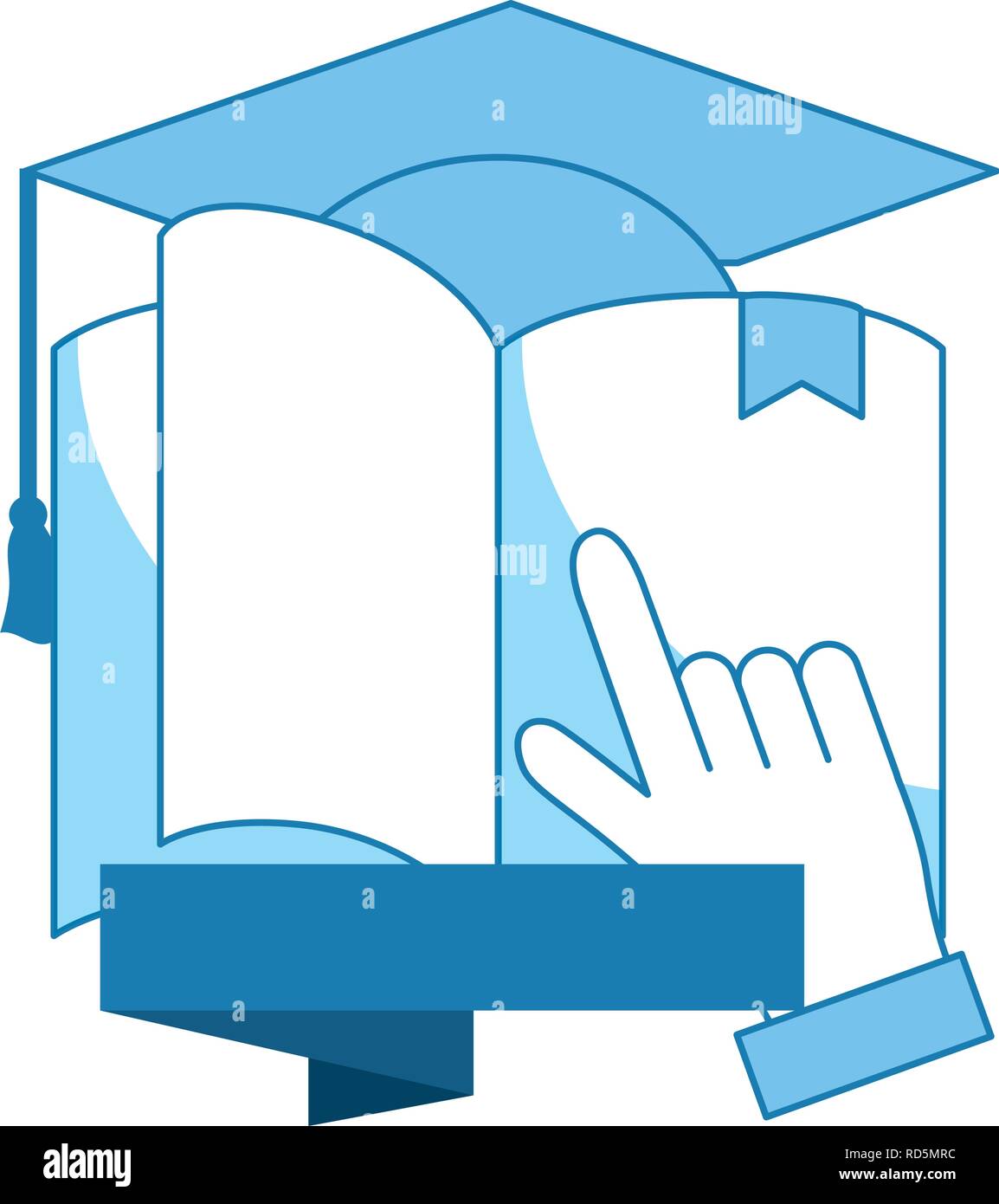 book and graduation cap Stock Vector Image & Art - Alamy