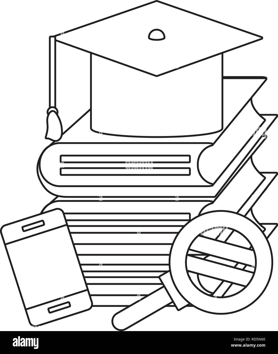 magnifying glass with books Stock Vector Image & Art - Alamy