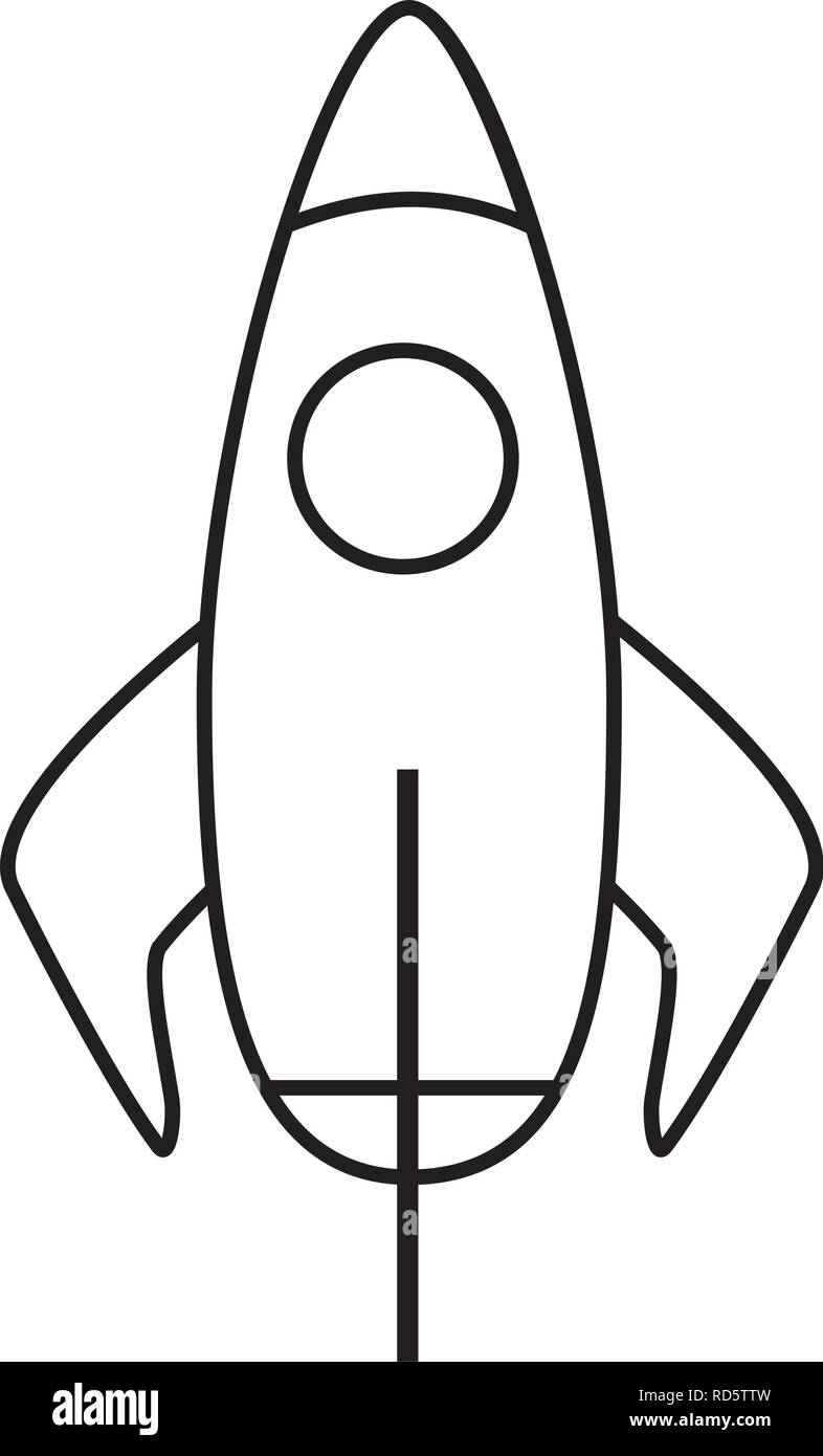 skyrocket isolated icon black and white Stock Vector Image & Art - Alamy