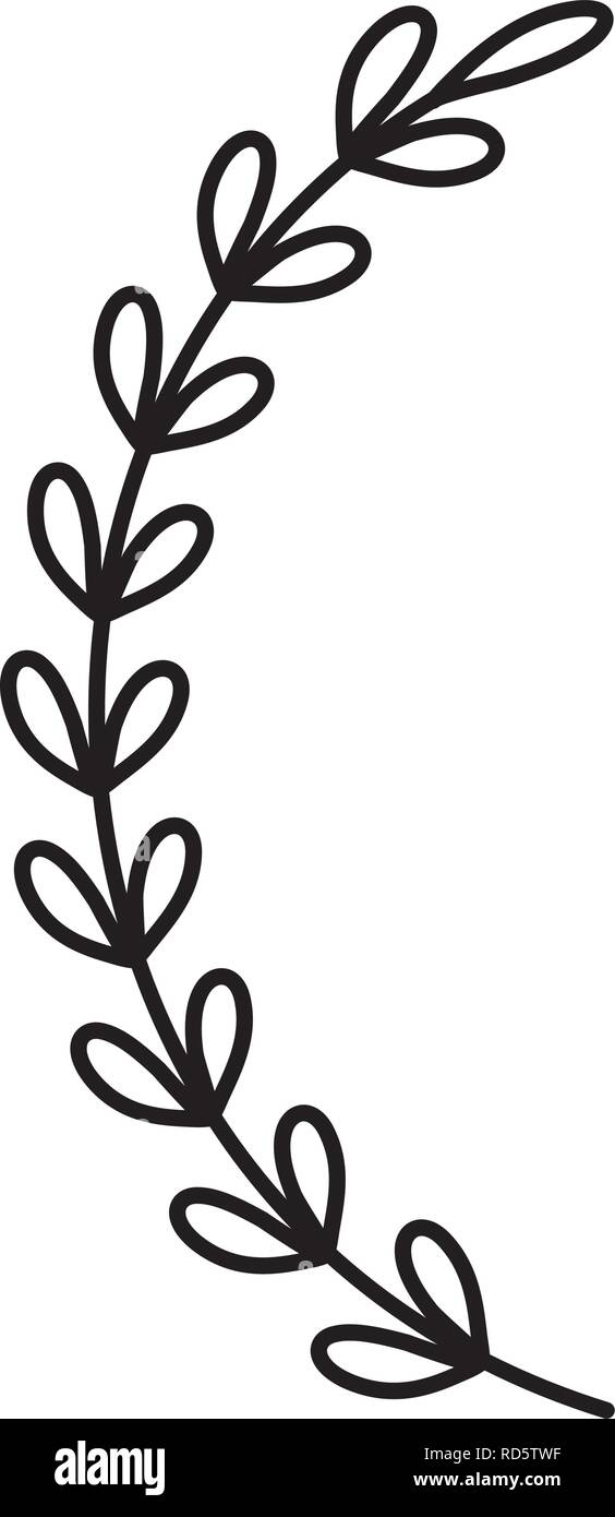 leaves branch decorative Stock Vector Image & Art Alamy