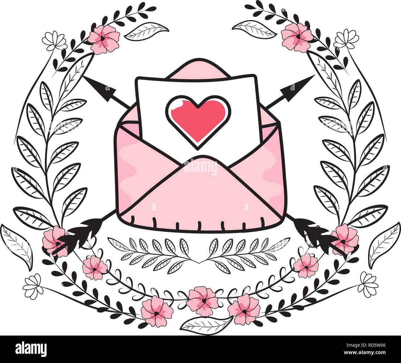 Heart Envelope Vector envelope with heart Stock Vector Image & Art - Alamy
