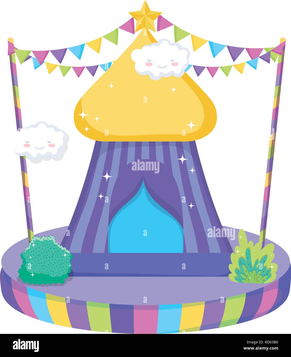 cute circus tent icon Stock Vector Image & Art - Alamy
