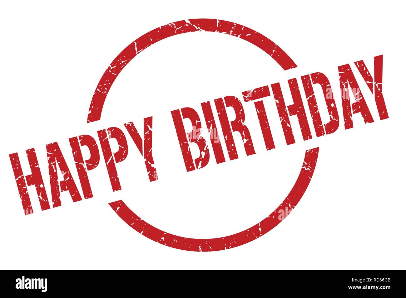 HAPPY BIRTHDAY red stamp Stock Photo - Alamy