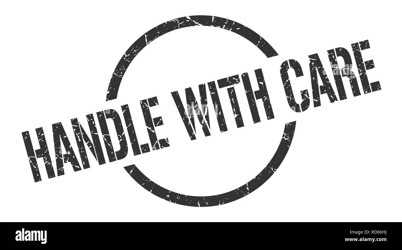 handle with care black round stamp Stock Vector Image & Art Alamy