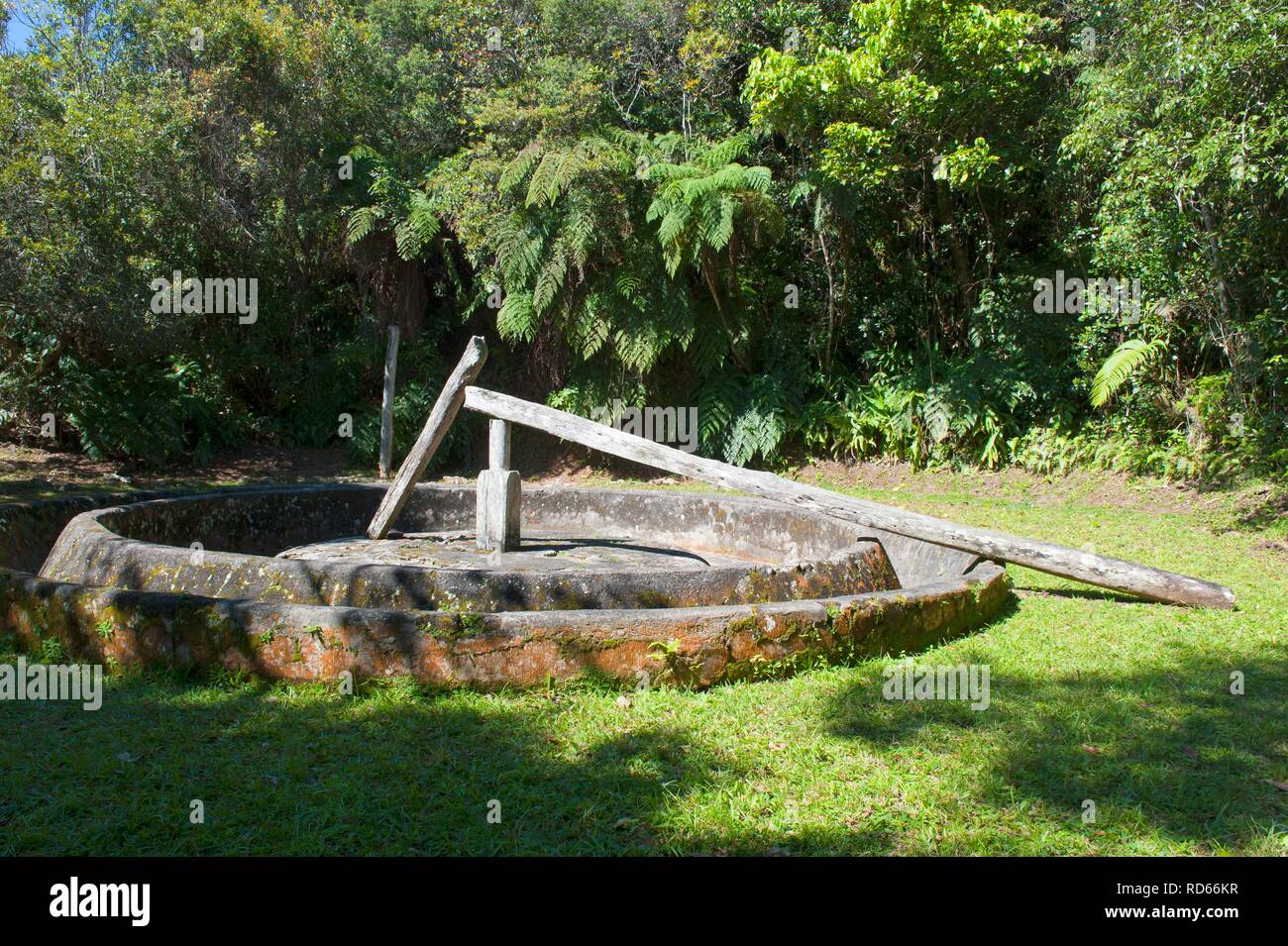 Coffee mill, Cafetal La Isabelica, former coffee plantation in hills