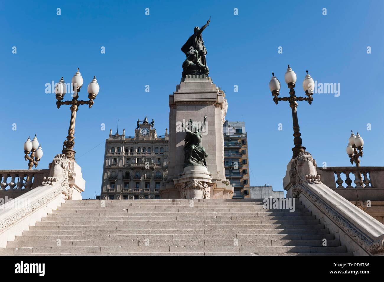 Monumento a los dos Congresos, Plaza del Congreso, Buenos Aires, Argentina, South America Stock Photo