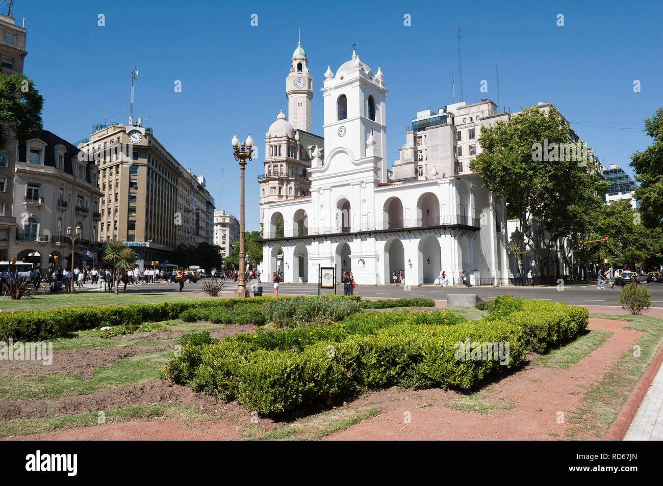 Cabildo, Plaza de Mayo square, Buenos Aires, Argentina, South America Stock Photo