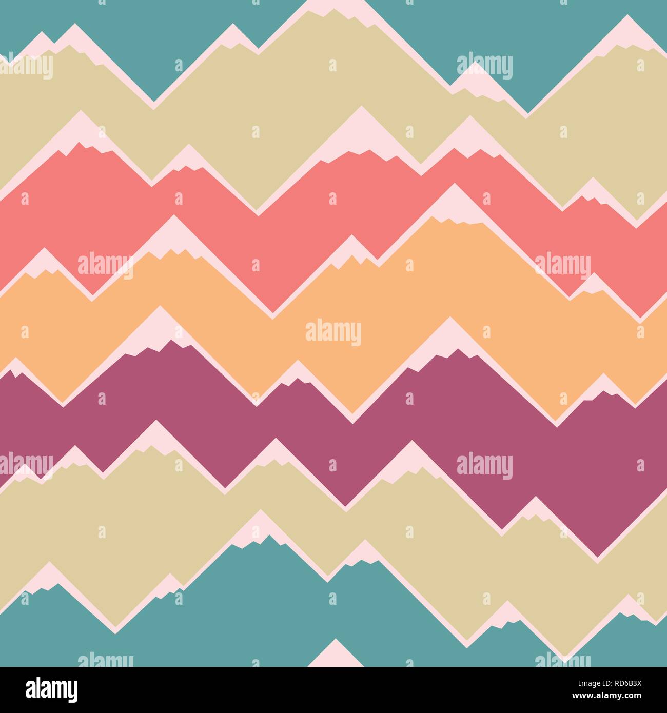 Abstract geometric pattern with colorful stripes. Abstract mountain background. Retro geometric pattern. Vector background. Eps 10 file. Stock Vector