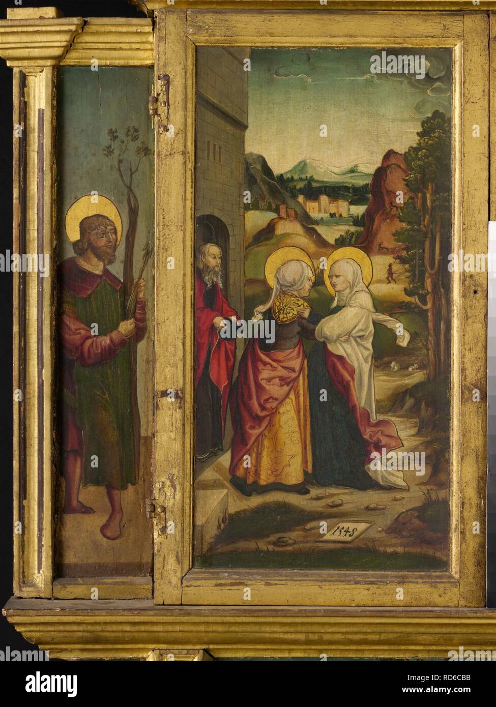 Altarpiece with scenes from the life of the Virgin Stock Photo - Alamy