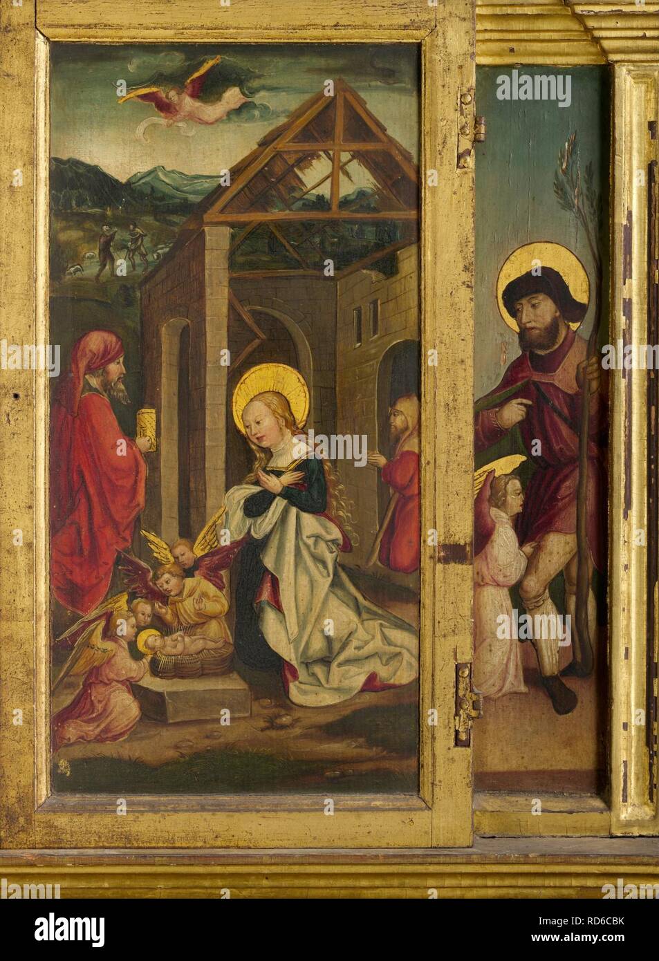 Altarpiece with scenes from the life of the Virgin Stock Photo - Alamy