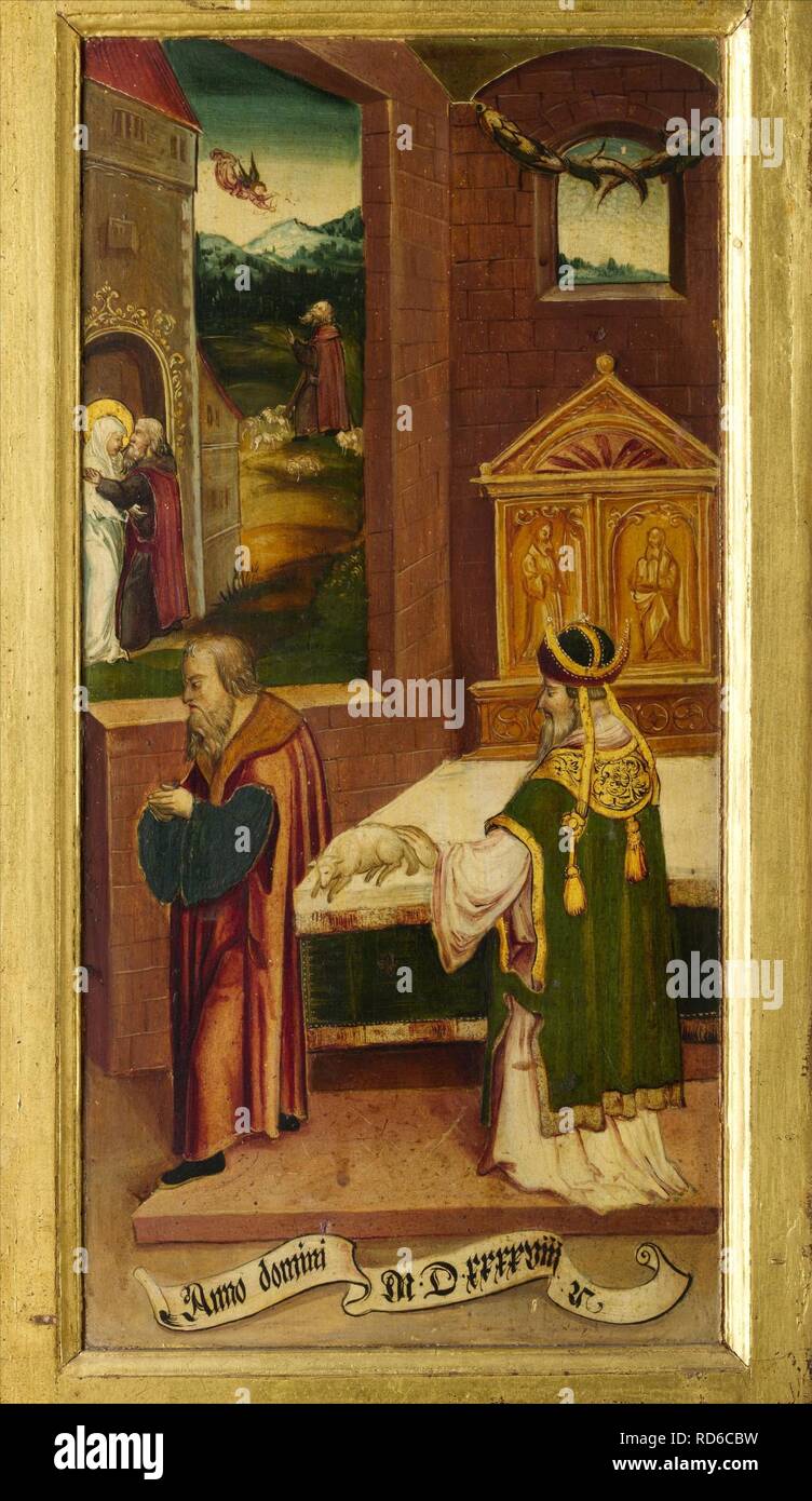 Altarpiece with scenes from the life of the Virgin Stock Photo - Alamy
